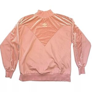 Adidas Originals Velvet Vibes Crew Women's Sweatshirt Raw Pink cw0268